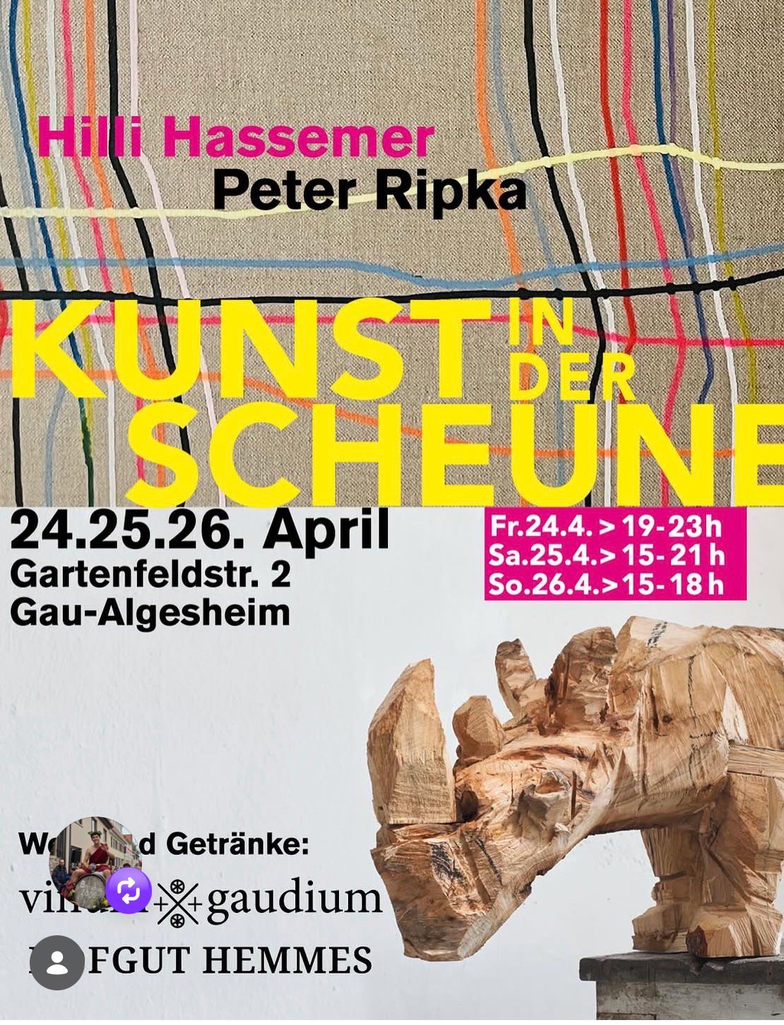 Hilli Hassemer Malerei Duesseldorf mit Peter Ripka Skulpturen